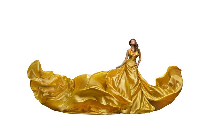 MØRK PETROLEUMSBLÅ SATIN STOF – LET & GLANSFULDT