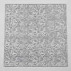 SØLV SATIN JACQUARD STOF MED BLOMSTERRANKER