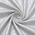 SØLV SATIN JACQUARD STOF MED PRIKKER