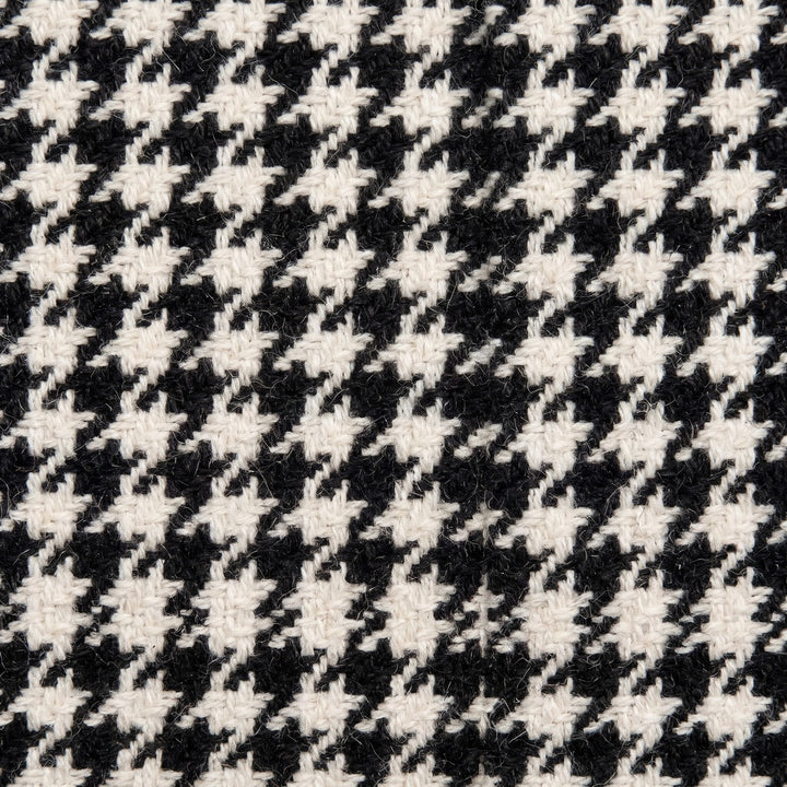 Sort og hvid houndstooth-uld/polyester med tern (billede 3 af 3)
