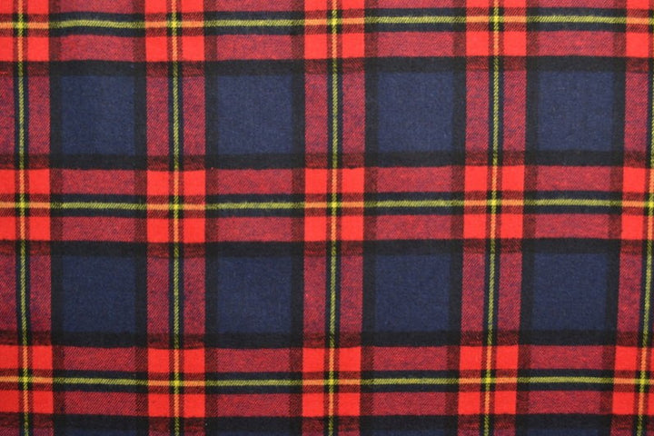 RØD OG NAVYBLÅ SKOTSKTERNET FLANNEL