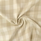 HVID OG BEIGE SKOTSKTERNET FLANNEL