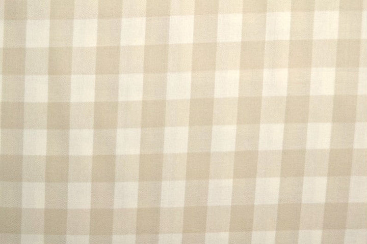 HVID OG BEIGE SKOTSKTERNET FLANNEL
