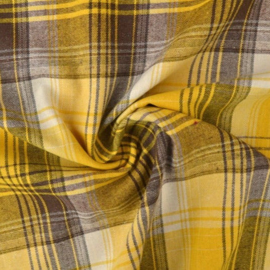 GUL OG BRUN SKOTSKTERNET FLANNEL