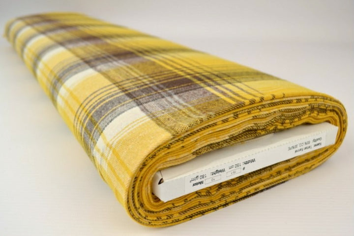 GUL OG BRUN SKOTSKTERNET FLANNEL