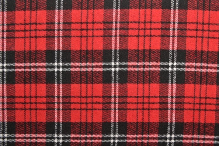 RØD, SORT OG HVID SKOTSKTERNET FLANNEL