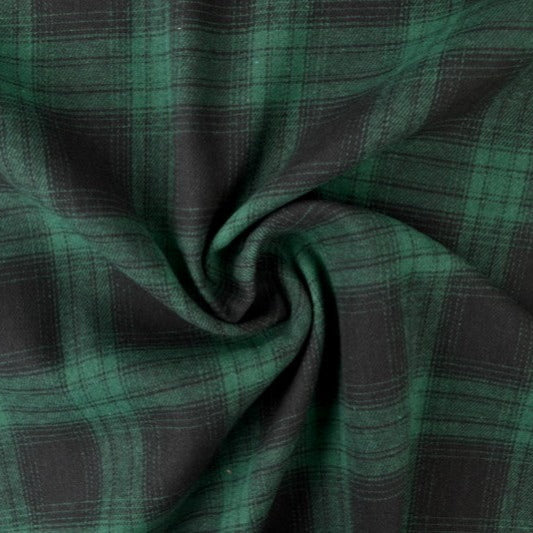 SORT OG GRØN SKOTSKTERNET FLANNEL