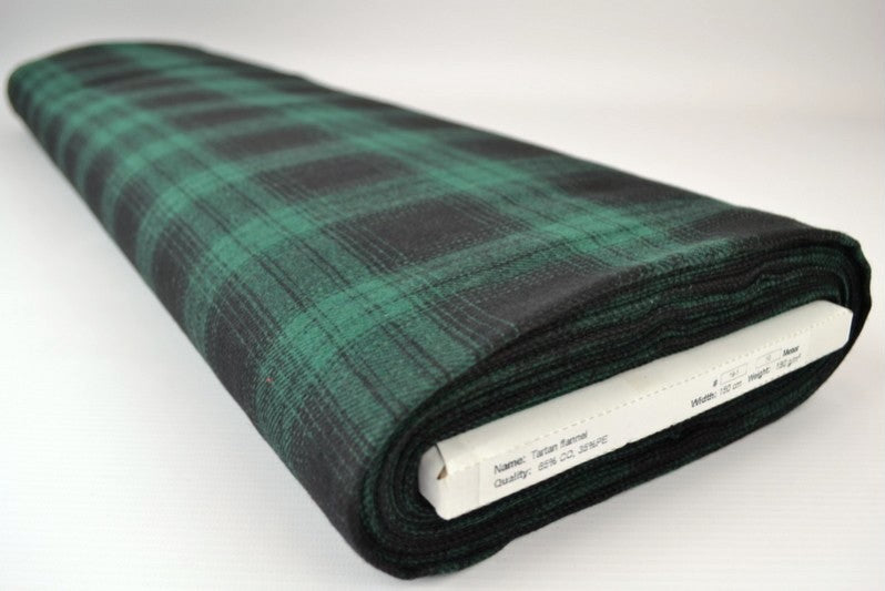 SORT OG GRØN SKOTSKTERNET FLANNEL