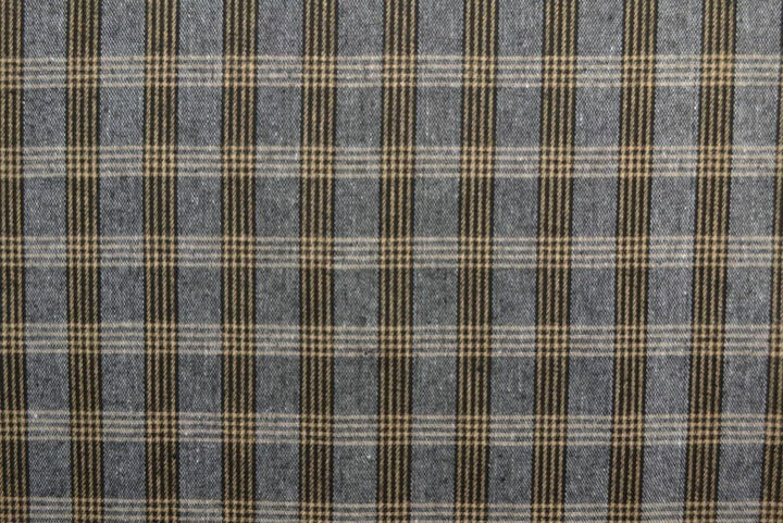 GRÅ SORT OG GUL SKOTSKTERNET FLANNEL