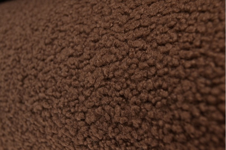 SØLVGRÅ TEDDY STOF MED STRÆK – BLØDT & VARMEISOLERENDE