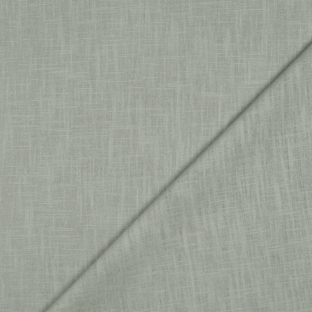 Vasket hør i vintage grøn – 87 % hør, 13 % bomuld, 230 g/m²