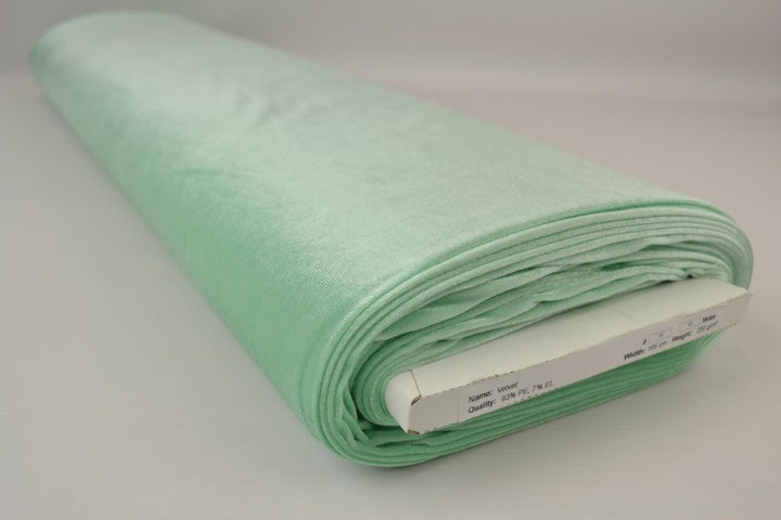 PASTELGRØN VELOUR MED STRÆK