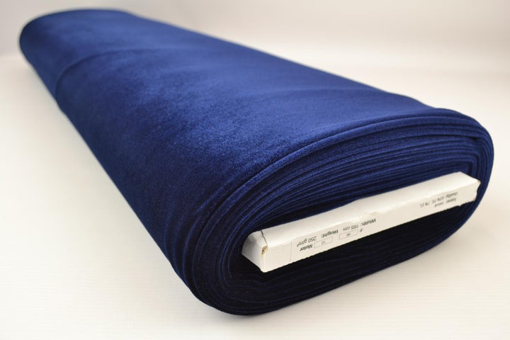 NAVY VELOUR MED STRÆK