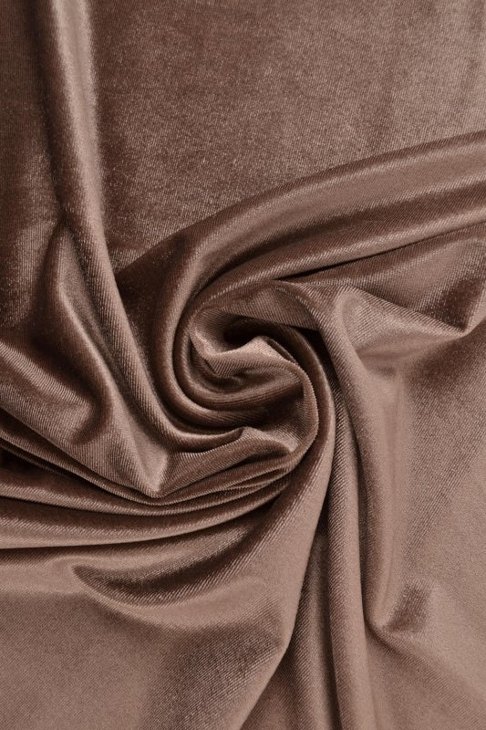 TAUPE VELOUR MED STRÆK