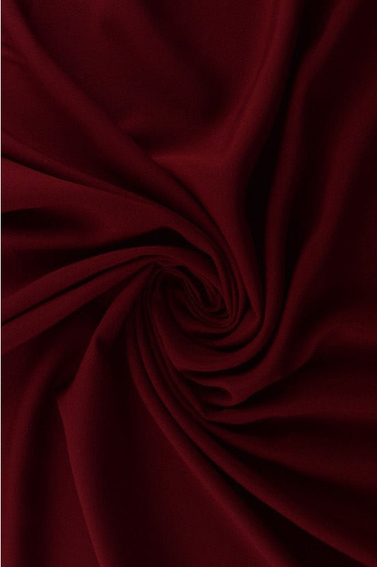 VINRØD VISKOSE STOF – LET FALD & ELEGANT MAT GLANS