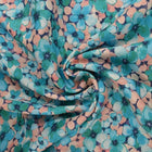VISKOSE STOF MED AKVAREL BLOMSTERPRINT