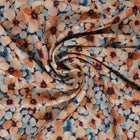 VISKOSE STOF MED AKVAREL BLOMSTERPRINT