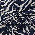 VISKOSE STOF MED ABSTRAKT ZEBRAPRINT