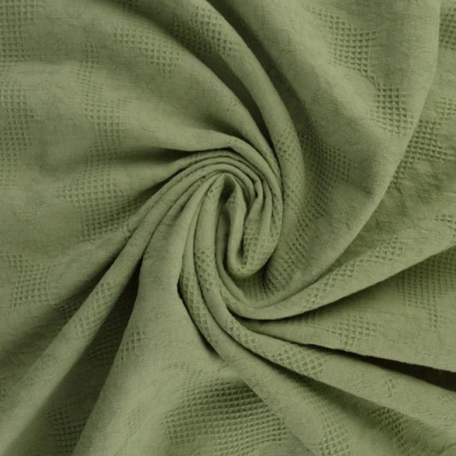 G&M Bomulds jacquard VINTAGE GRØN BOMULDS JACQUARD