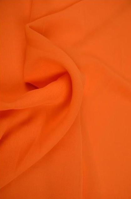 Chiffon - Køb smukt chiffon stof online - Mange fine farver Mærker "Farve: Orange"– Garn & Metervarer