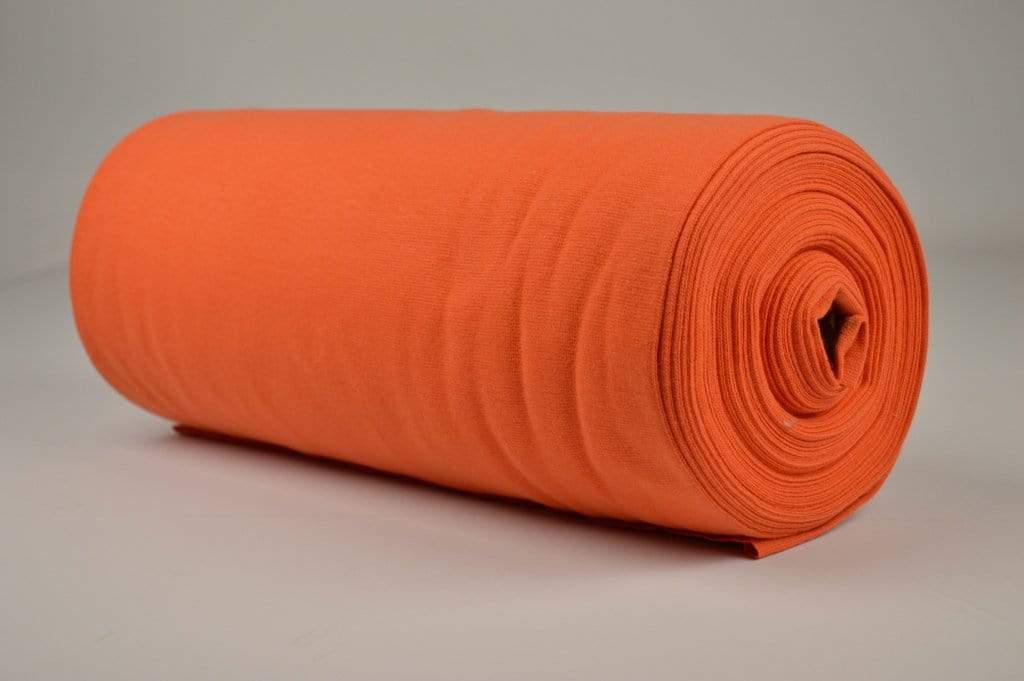 Orange Polyester Rib Orange bomuldsrib med stræk — OEKO-TEX, 280 g/m² | Garn & Metervarer ...